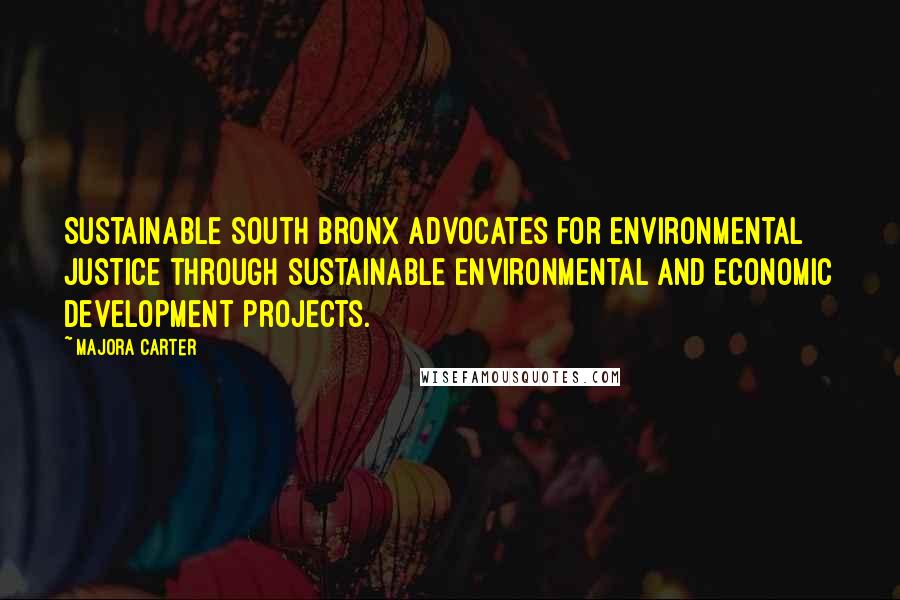 Majora Carter Quotes: Sustainable South Bronx advocates for environmental justice through sustainable environmental and economic development projects.