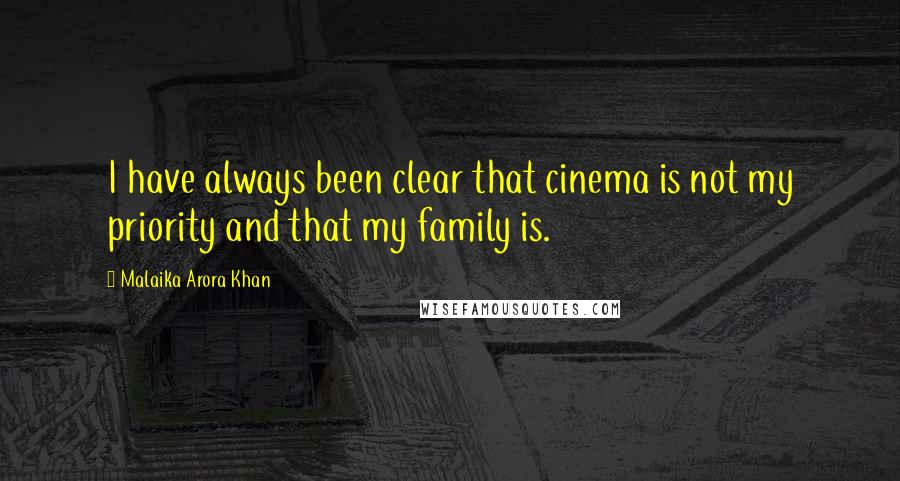 Malaika Arora Khan Quotes: I have always been clear that cinema is not my priority and that my family is.
