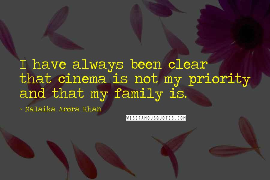 Malaika Arora Khan Quotes: I have always been clear that cinema is not my priority and that my family is.