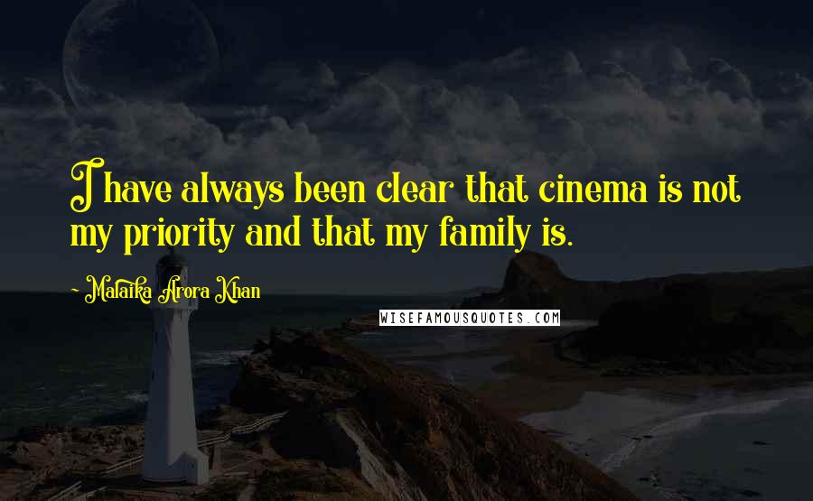 Malaika Arora Khan Quotes: I have always been clear that cinema is not my priority and that my family is.