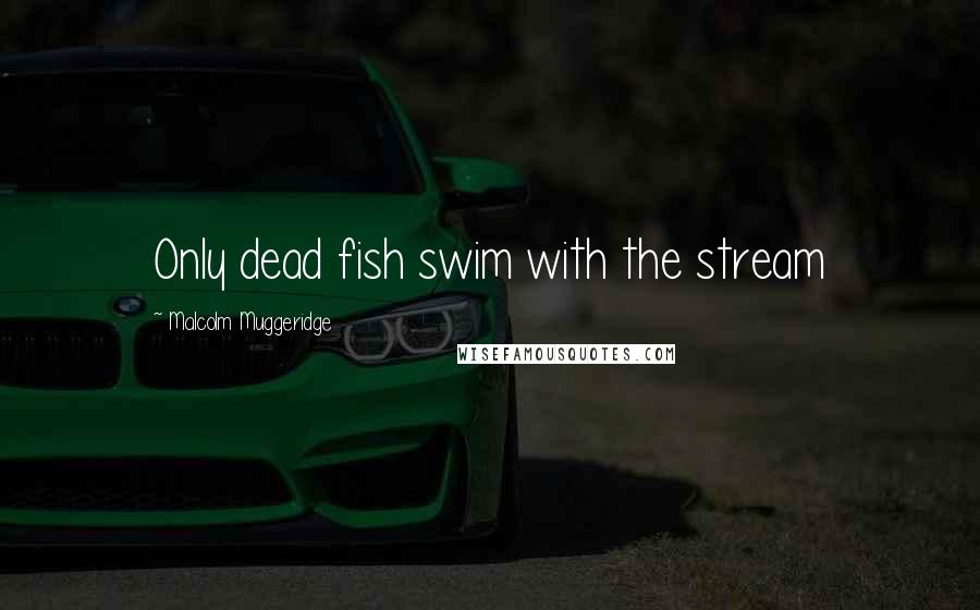 Malcolm Muggeridge Quotes: Only dead fish swim with the stream