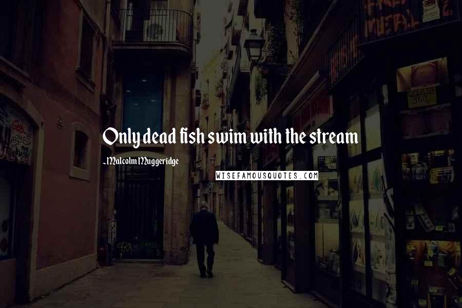 Malcolm Muggeridge Quotes: Only dead fish swim with the stream