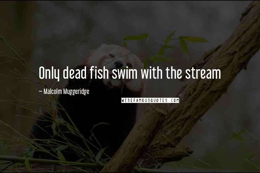 Malcolm Muggeridge Quotes: Only dead fish swim with the stream