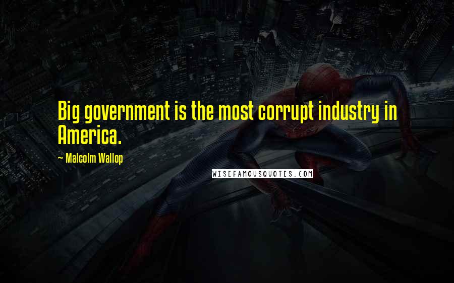 Malcolm Wallop Quotes: Big government is the most corrupt industry in America.