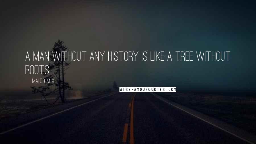 Malcolm X Quotes: A man without any history is like a tree without roots