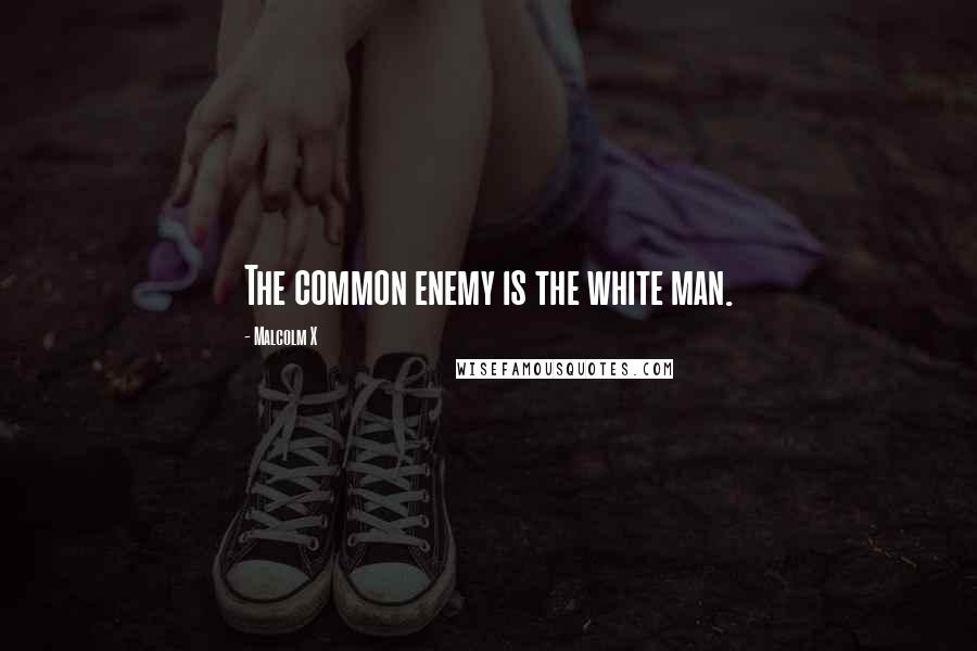 Malcolm X Quotes: The common enemy is the white man.