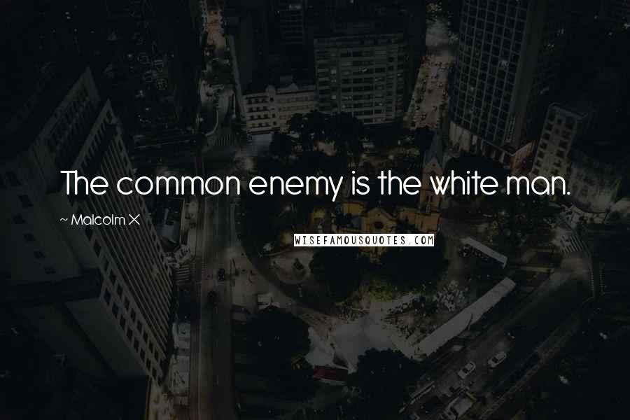 Malcolm X Quotes: The common enemy is the white man.