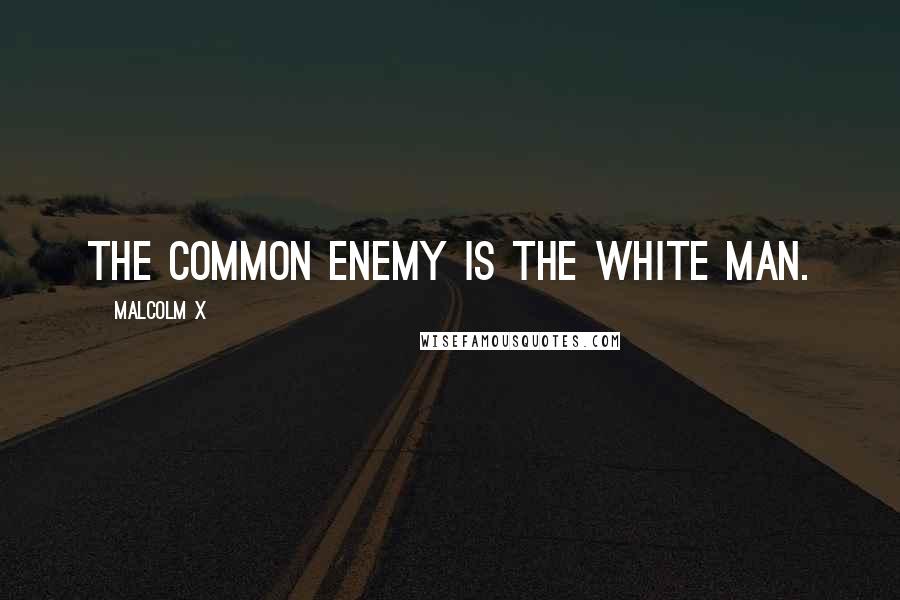 Malcolm X Quotes: The common enemy is the white man.