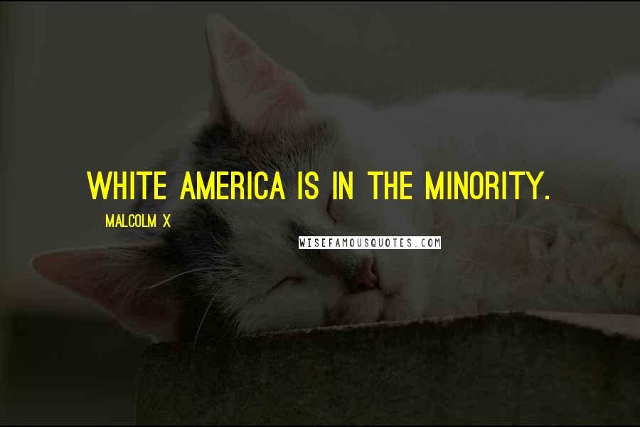 Malcolm X Quotes: White America is in the minority.