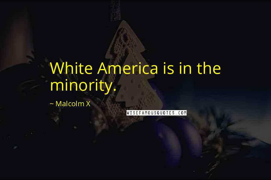 Malcolm X Quotes: White America is in the minority.