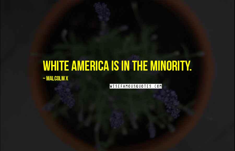 Malcolm X Quotes: White America is in the minority.