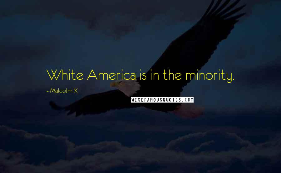 Malcolm X Quotes: White America is in the minority.