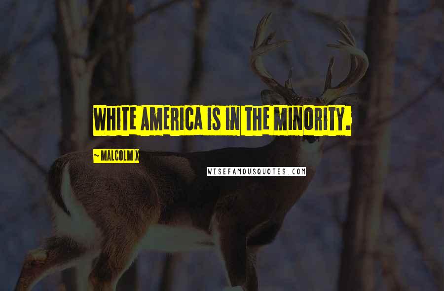 Malcolm X Quotes: White America is in the minority.