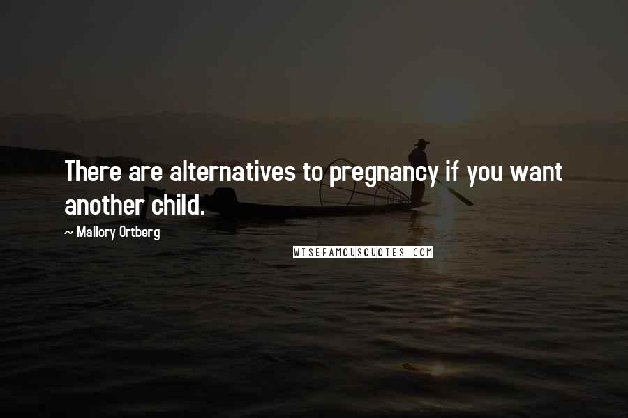 Mallory Ortberg Quotes: There are alternatives to pregnancy if you want another child.