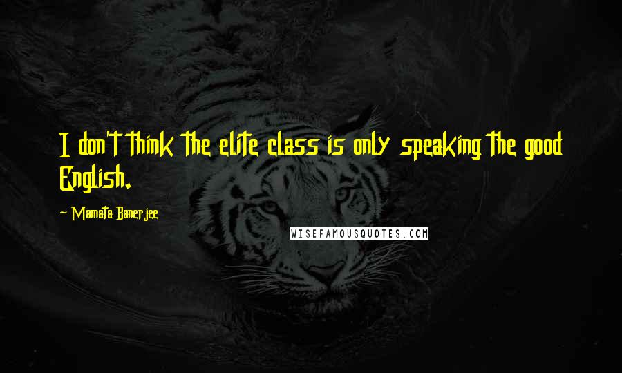 Mamata Banerjee Quotes: I don't think the elite class is only speaking the good English.