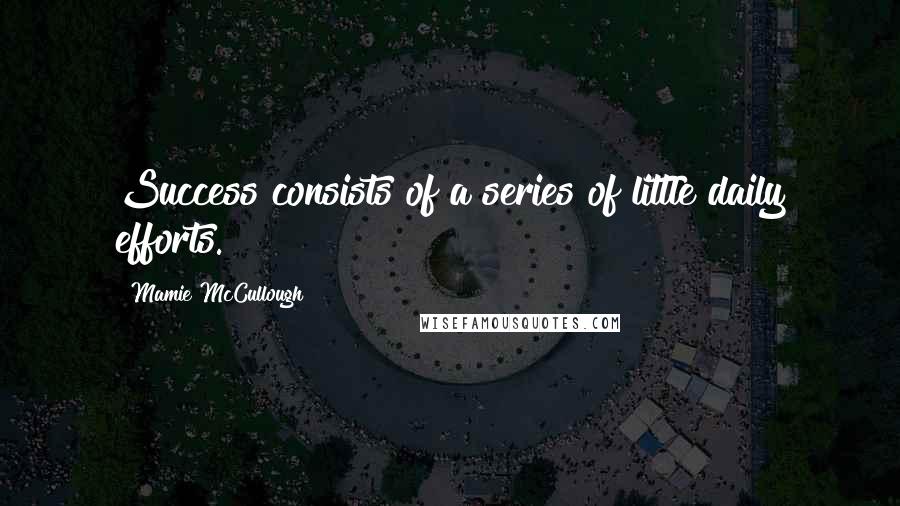 Mamie McCullough Quotes: Success consists of a series of little daily efforts.
