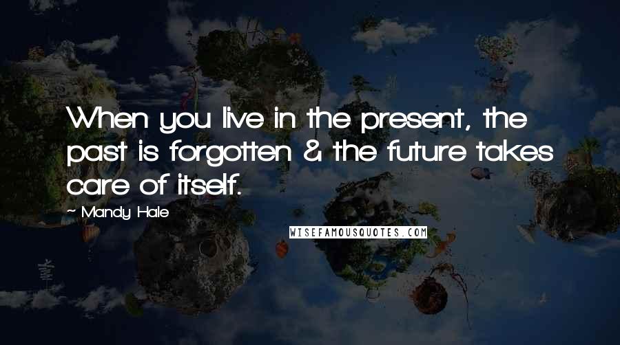 Mandy Hale Quotes: When you live in the present, the past is forgotten & the future takes care of itself.