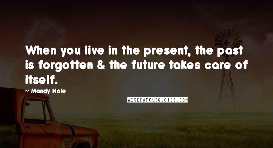 Mandy Hale Quotes: When you live in the present, the past is forgotten & the future takes care of itself.