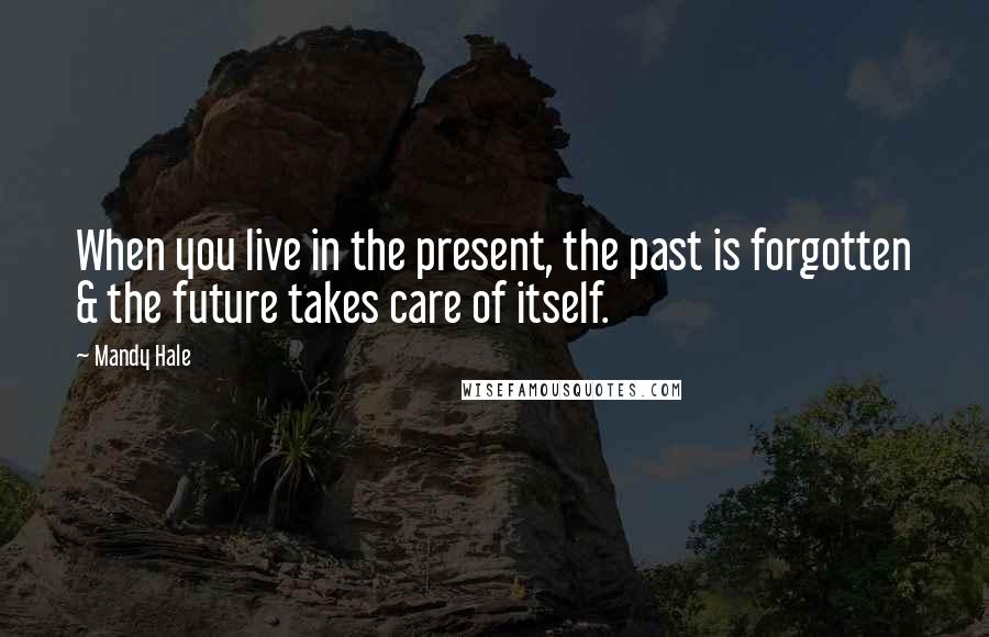 Mandy Hale Quotes: When you live in the present, the past is forgotten & the future takes care of itself.