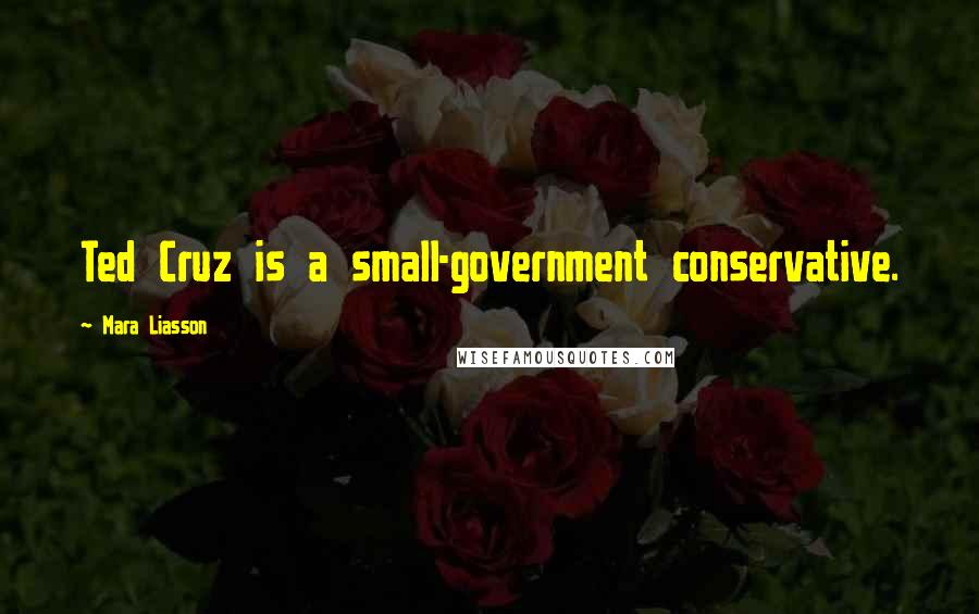 Mara Liasson Quotes: Ted Cruz is a small-government conservative.