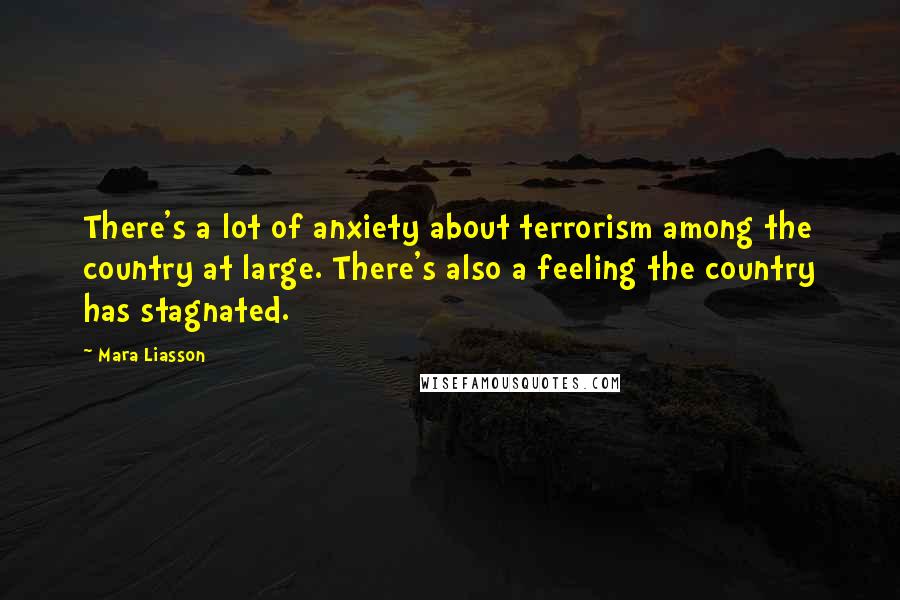 Mara Liasson Quotes: There's a lot of anxiety about terrorism among the country at large. There's also a feeling the country has stagnated.