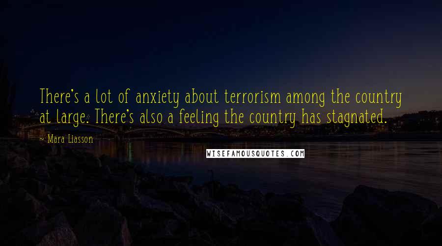 Mara Liasson Quotes: There's a lot of anxiety about terrorism among the country at large. There's also a feeling the country has stagnated.