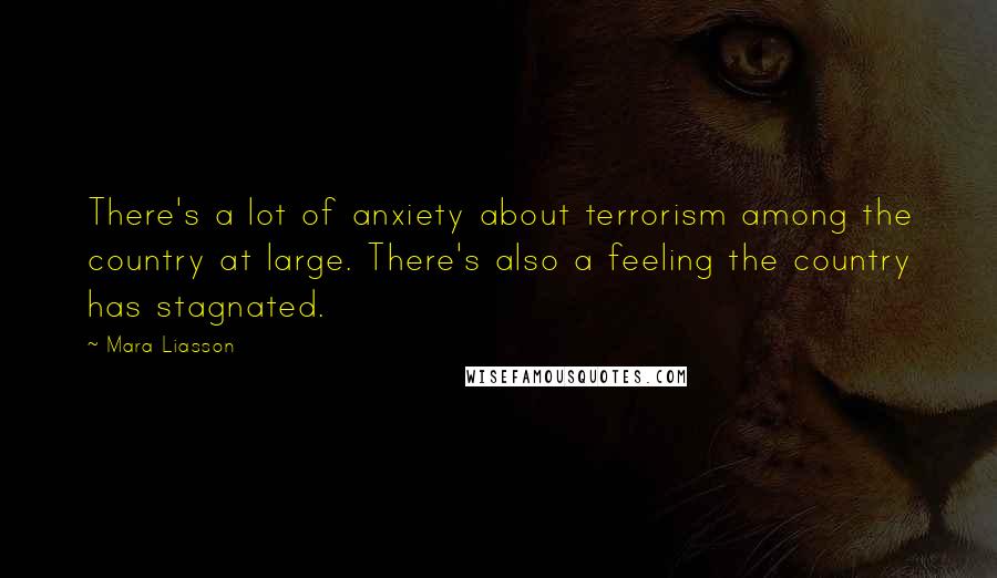 Mara Liasson Quotes: There's a lot of anxiety about terrorism among the country at large. There's also a feeling the country has stagnated.