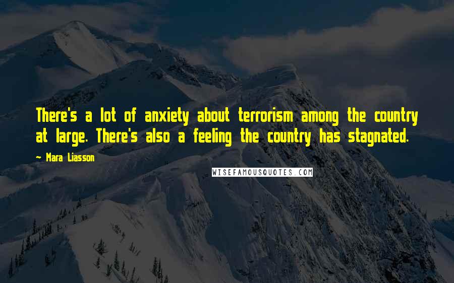 Mara Liasson Quotes: There's a lot of anxiety about terrorism among the country at large. There's also a feeling the country has stagnated.