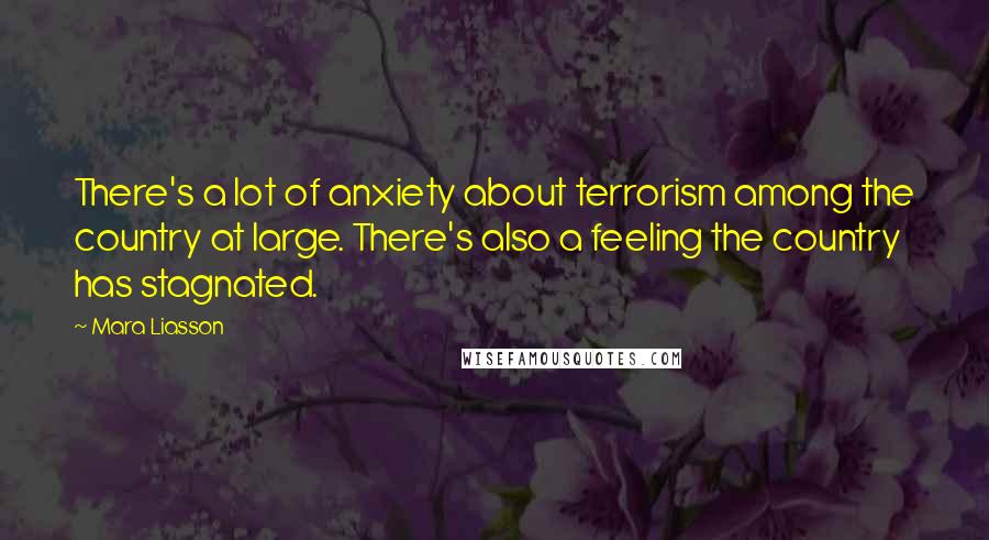 Mara Liasson Quotes: There's a lot of anxiety about terrorism among the country at large. There's also a feeling the country has stagnated.