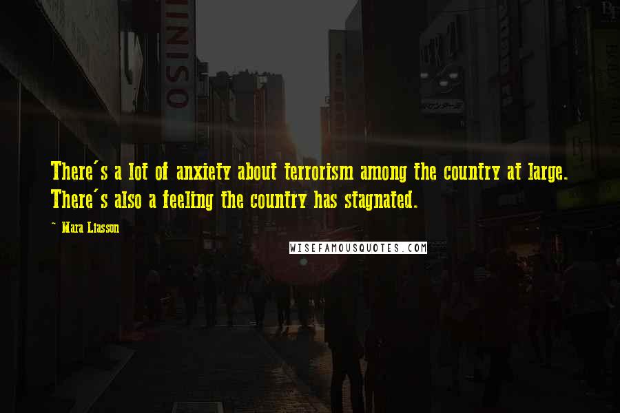 Mara Liasson Quotes: There's a lot of anxiety about terrorism among the country at large. There's also a feeling the country has stagnated.