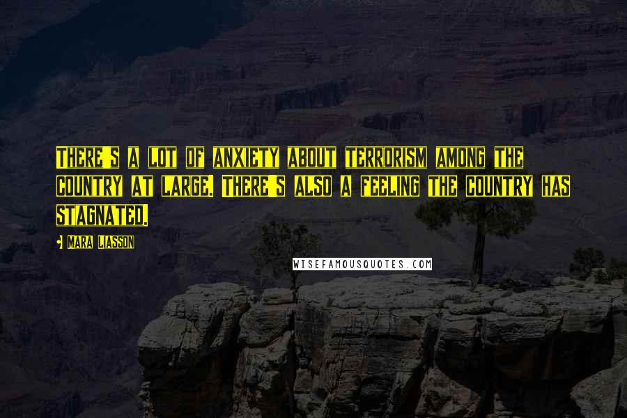 Mara Liasson Quotes: There's a lot of anxiety about terrorism among the country at large. There's also a feeling the country has stagnated.