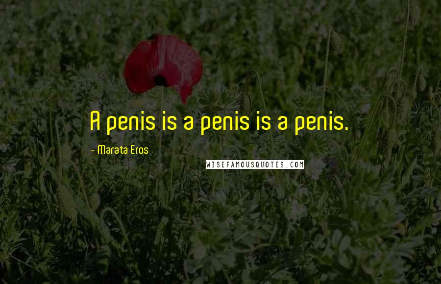 Marata Eros Quotes: A penis is a penis is a penis.