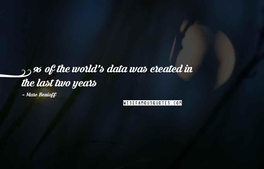 Marc Benioff Quotes: 90% of the world's data was created in the last two years