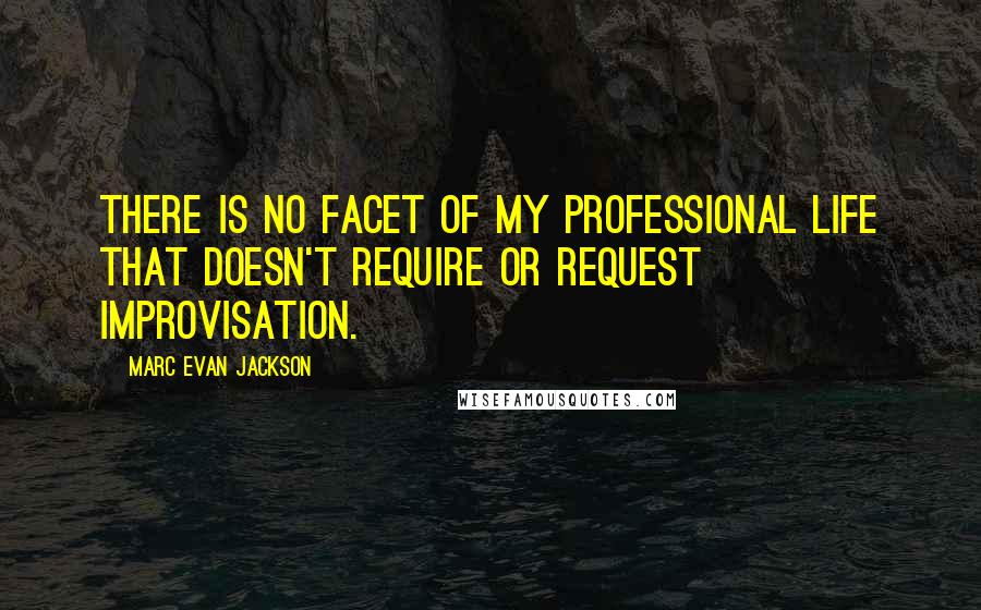 Marc Evan Jackson Quotes: There is no facet of my professional life that doesn't require or request improvisation.