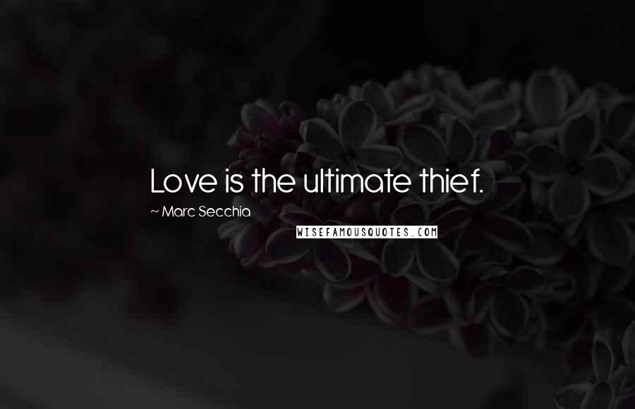 Marc Secchia Quotes: Love is the ultimate thief.