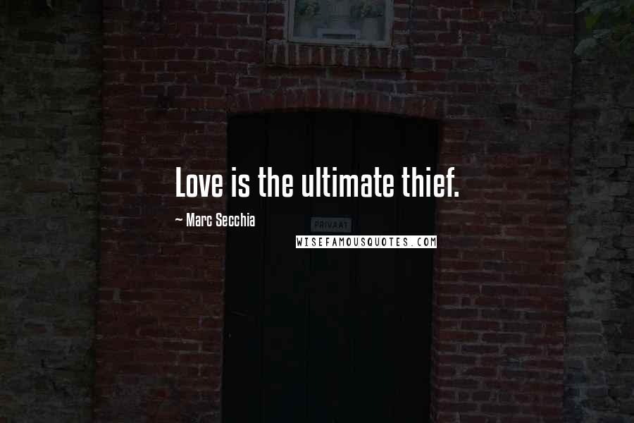 Marc Secchia Quotes: Love is the ultimate thief.