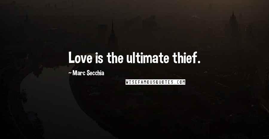 Marc Secchia Quotes: Love is the ultimate thief.