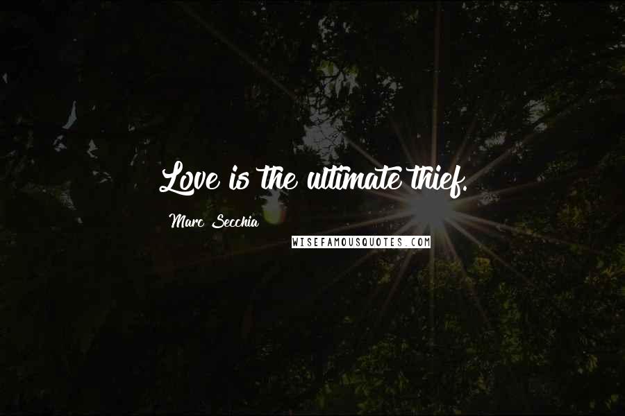 Marc Secchia Quotes: Love is the ultimate thief.