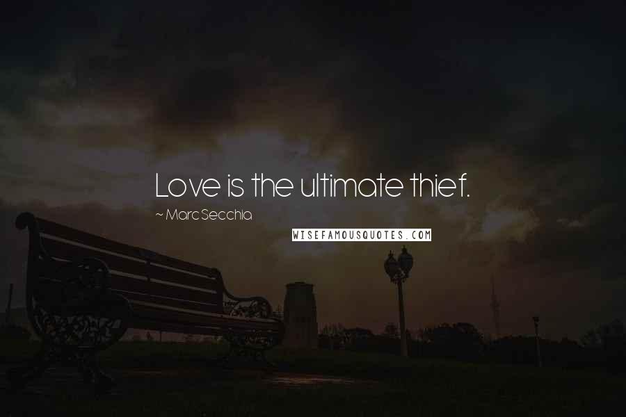 Marc Secchia Quotes: Love is the ultimate thief.