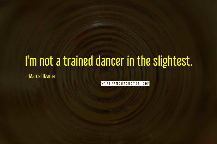 Marcel Dzama Quotes: I'm not a trained dancer in the slightest.