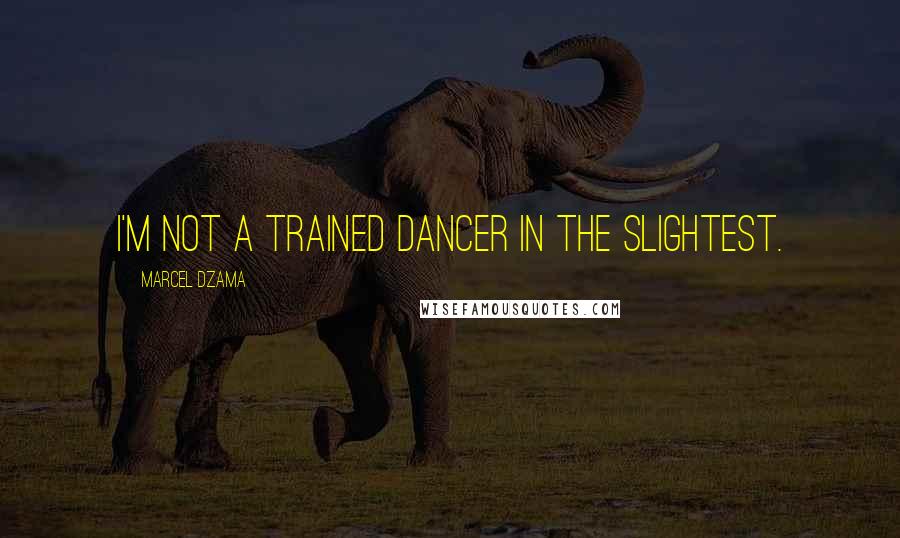 Marcel Dzama Quotes: I'm not a trained dancer in the slightest.