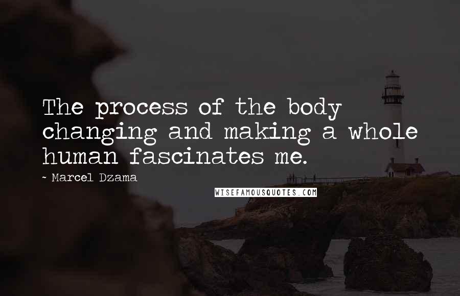 Marcel Dzama Quotes: The process of the body changing and making a whole human fascinates me.