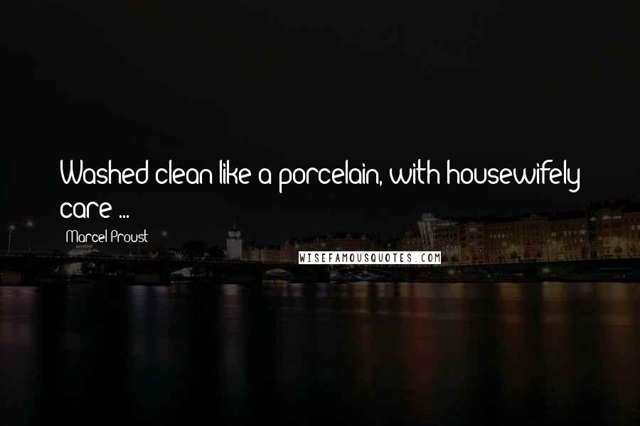 Marcel Proust Quotes: Washed clean like a porcelain, with housewifely care ...