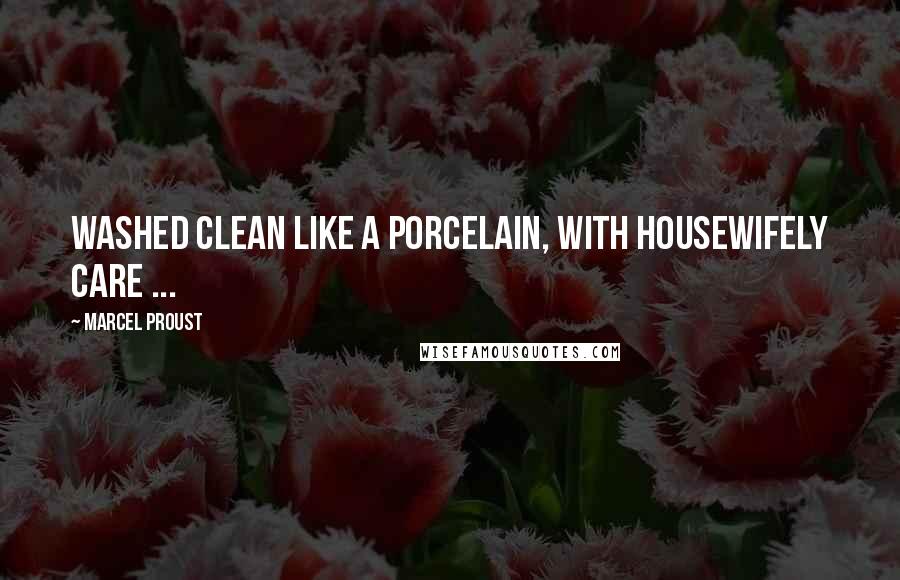 Marcel Proust Quotes: Washed clean like a porcelain, with housewifely care ...