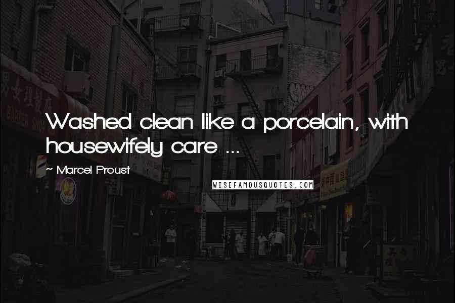 Marcel Proust Quotes: Washed clean like a porcelain, with housewifely care ...