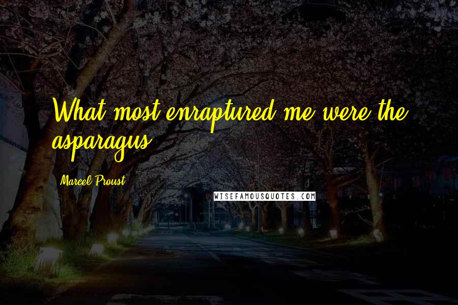 Marcel Proust Quotes: What most enraptured me were the asparagus.