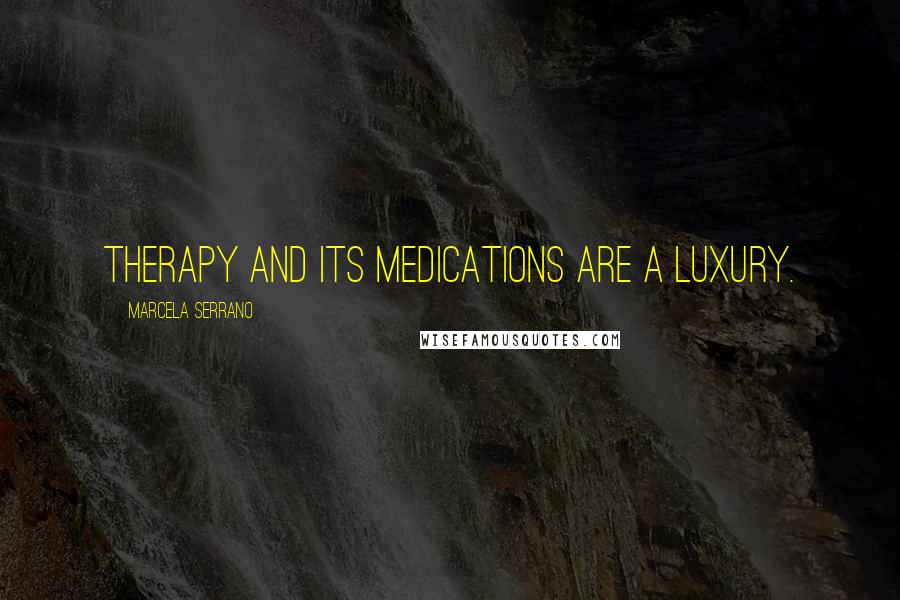 Marcela Serrano Quotes: therapy and its medications are a luxury.