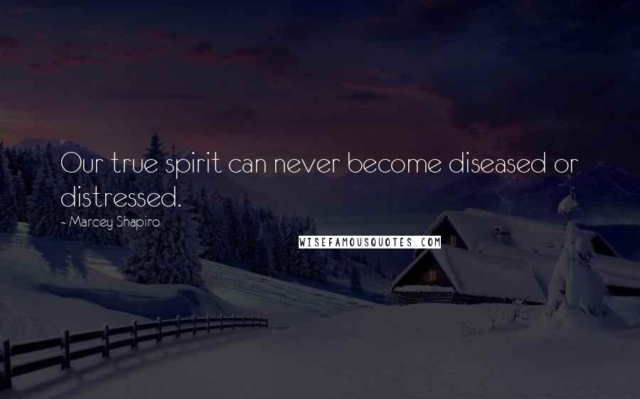 Marcey Shapiro Quotes: Our true spirit can never become diseased or distressed.