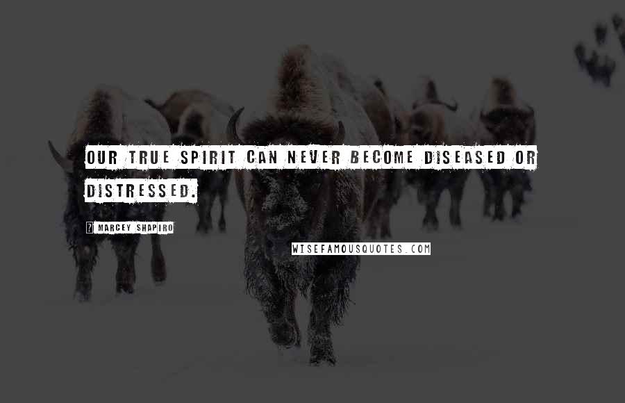 Marcey Shapiro Quotes: Our true spirit can never become diseased or distressed.