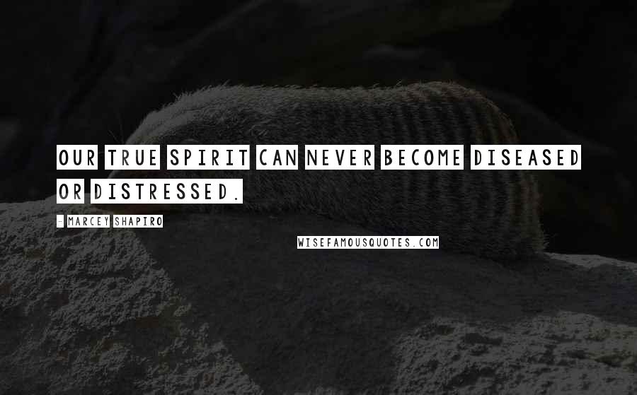 Marcey Shapiro Quotes: Our true spirit can never become diseased or distressed.